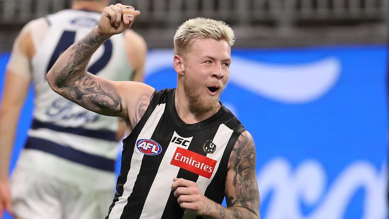 Jordan De Goey has told Collingwood he wants to stay at the club. Picture: Paul Kane