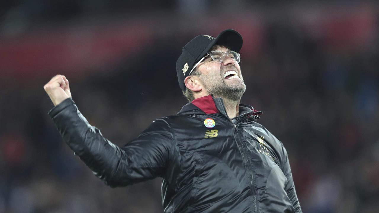 Liverpool coach Jurgen Klopp celebrates