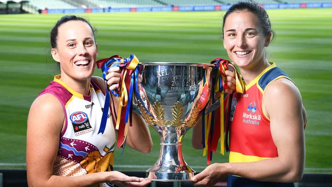 Jade Ellenger and Angela Foley will captain their respective teams on Saturday. Picture: Getty Images