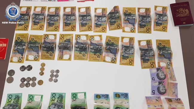 Cash recovered by detectives from Strike Force Merengue.