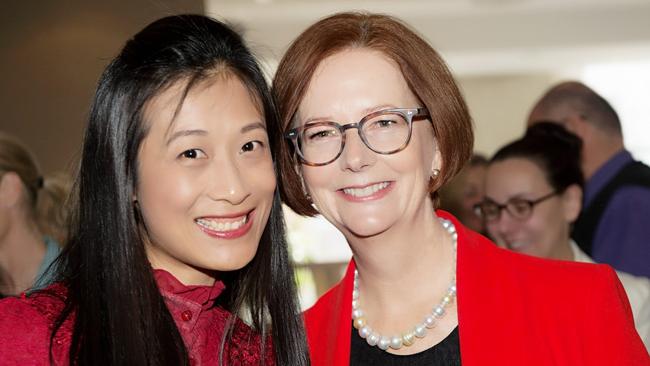 Ms Yang with former prime minister Julia Gillard.