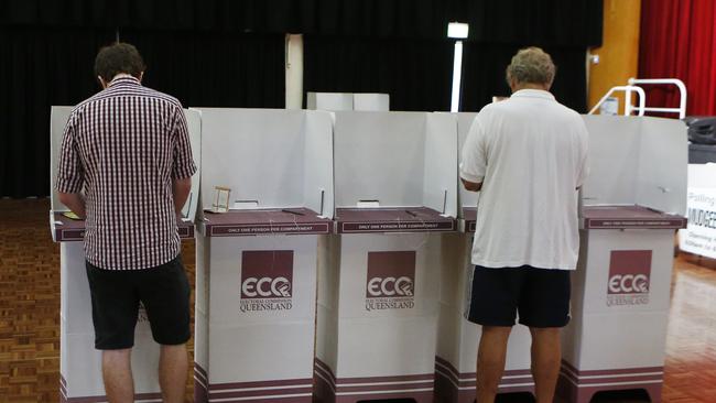 Gold Coast residents voting in the 2017 State election. Picture: JERAD WILLIAMS.