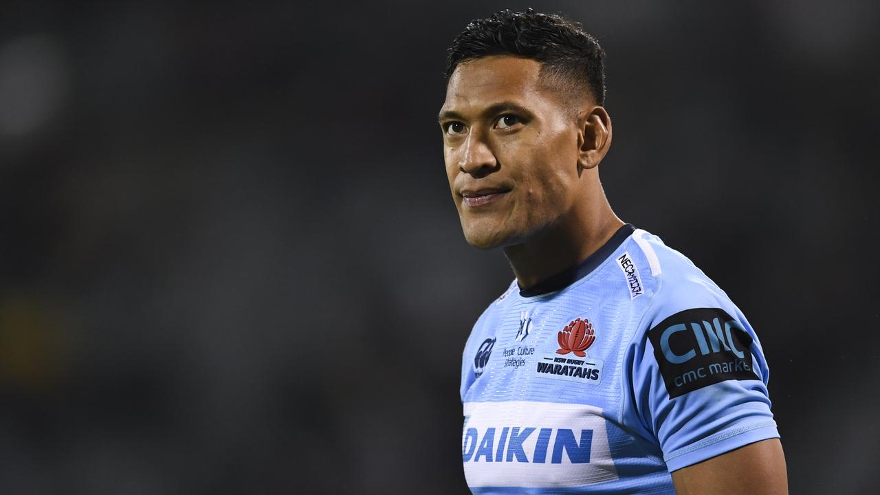 Israel Folau of the Waratahs reacts at GIO Stadium in Canberra.