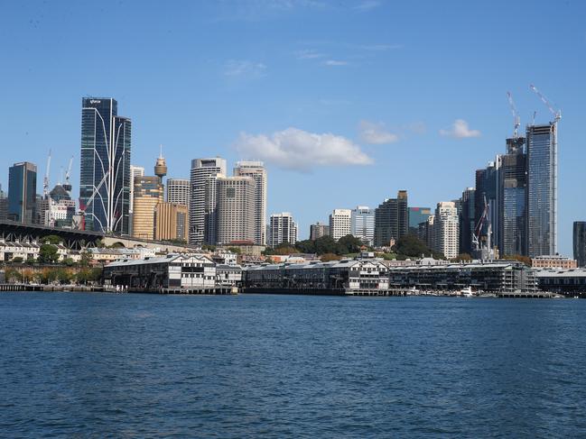 SYDNEY, AUSTRALIA - NewsWire Photos - APRIL 19 2023: A general view of the Crown Hotel and Casino and Sydney CBD skyline. The International Education Association of Australia, a roundtable of peak university, TAFE, private providers and education agents, Commerce and Industry will appear before a foreign affairs and trade hearing on Australia's tourism and international education sectors. Picture NCA NewsWire / Gaye Gerard