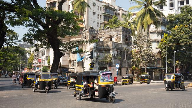 Rickshaws are a popular choice to get around Mumbai.