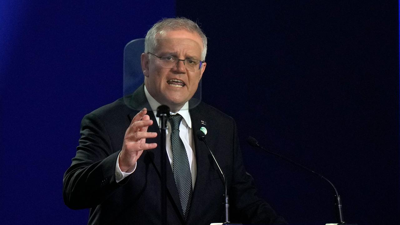 The release of private text messages between the two world leaders has led to Labor branding Scott Morrison as a gaslighter. Picture: Alastair Grant / POOL / AFP