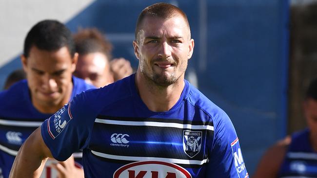 Kieran Foran of the Canterbury Bulldogs during a training session at Belmore Sportsground.