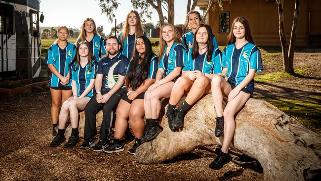 The winning Lakes South Morang College Year 8 volleyball team.