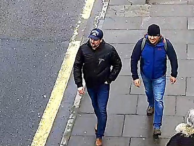 Super-recognisers were used to identify two Russian intelligence agents who poisoned Sergei Skripal and his daughter in the UK last year. Picture: Metropolitan Police Service