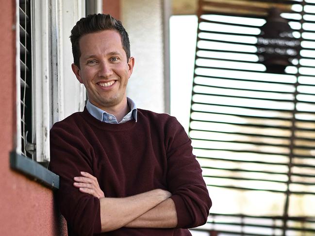 25/7/2023: Greens federal MP for Griffith, Max Chandler-Mather at his rented home in Woolloongabba , Brisbane.  Max is pushing renter rights issue for Greens, one of few MPs to rent. pic Lyndon Mechielsen/The Australian