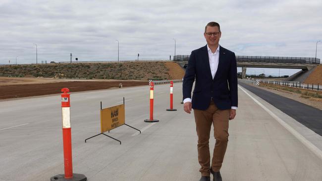 Transport Minister Stephan Knoll, Cr Franz Knoll’s son. Photo: Emma Brasier/AAP