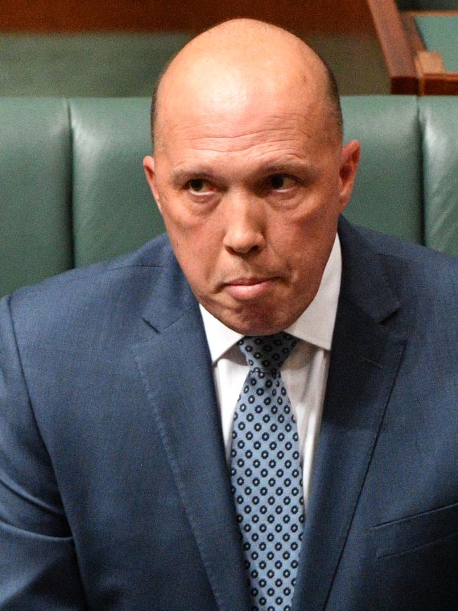 Home Affairs Minister Peter Dutton accused Roman Quaedvlieg of “grooming” women. Picture: AAP Image/Mick Tsikas