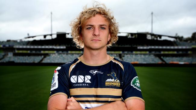 Daily Telegraph Special - Brumbies halfback Joe Powell at GIO Stadium in Canberra. Picture Kym Smith