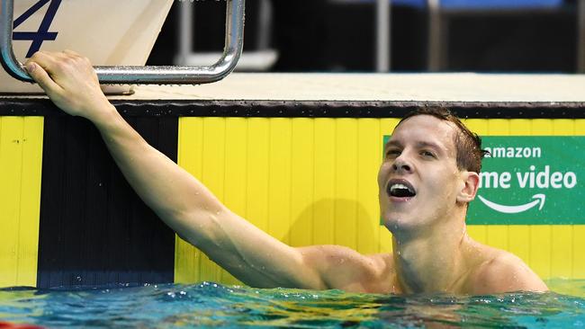 Relief for Larkin after winning the Men's 200m Individual Medley (Photo by Mark Brake/Getty Images)