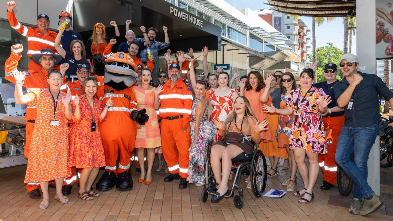 Smith St Mall was flooded with a sea of orange. Picture: Pema Tamang Pakhrin