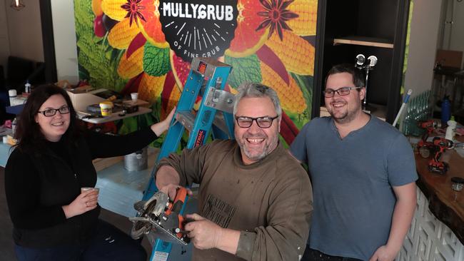 Mullygrub owner Alan Mulholland with his son and daughter Sean and Imogen. Picture: Dylan Coker