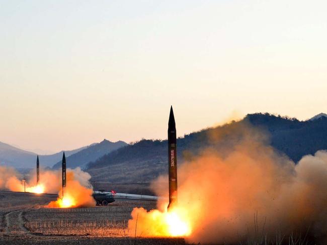 Nuclear-armed North Korea’s ballistic missile. Launches have sparked global condemnation. Picture: AFP