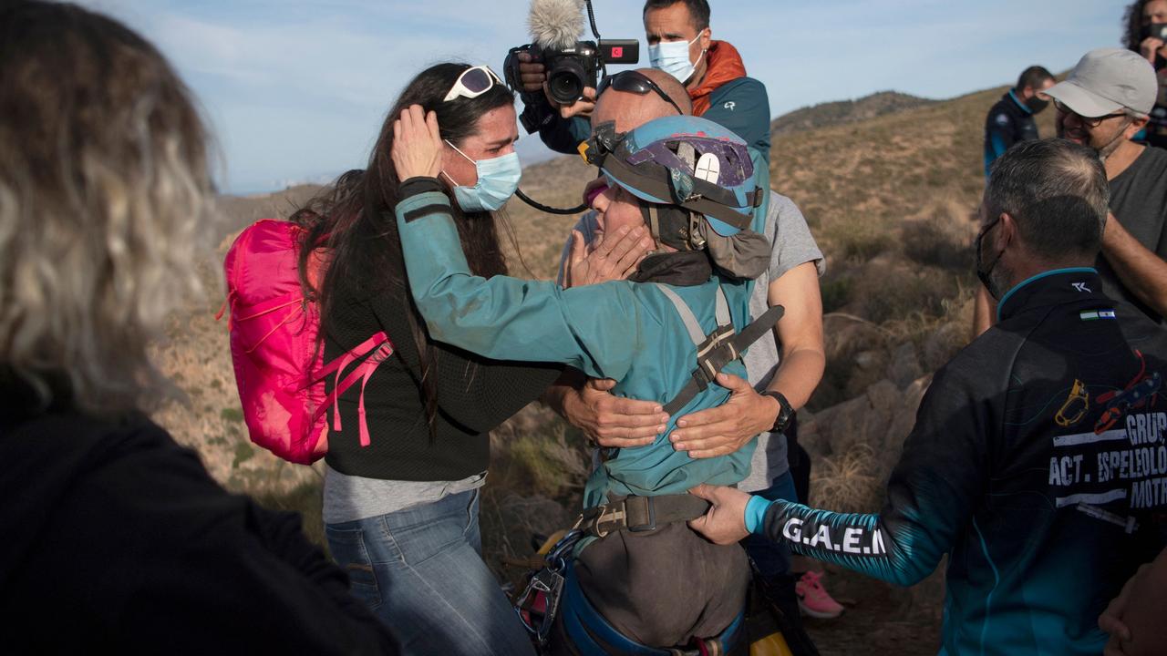 The extreme athlete says she could have used more time underground. Picture: Jorge Guerrero/AFP