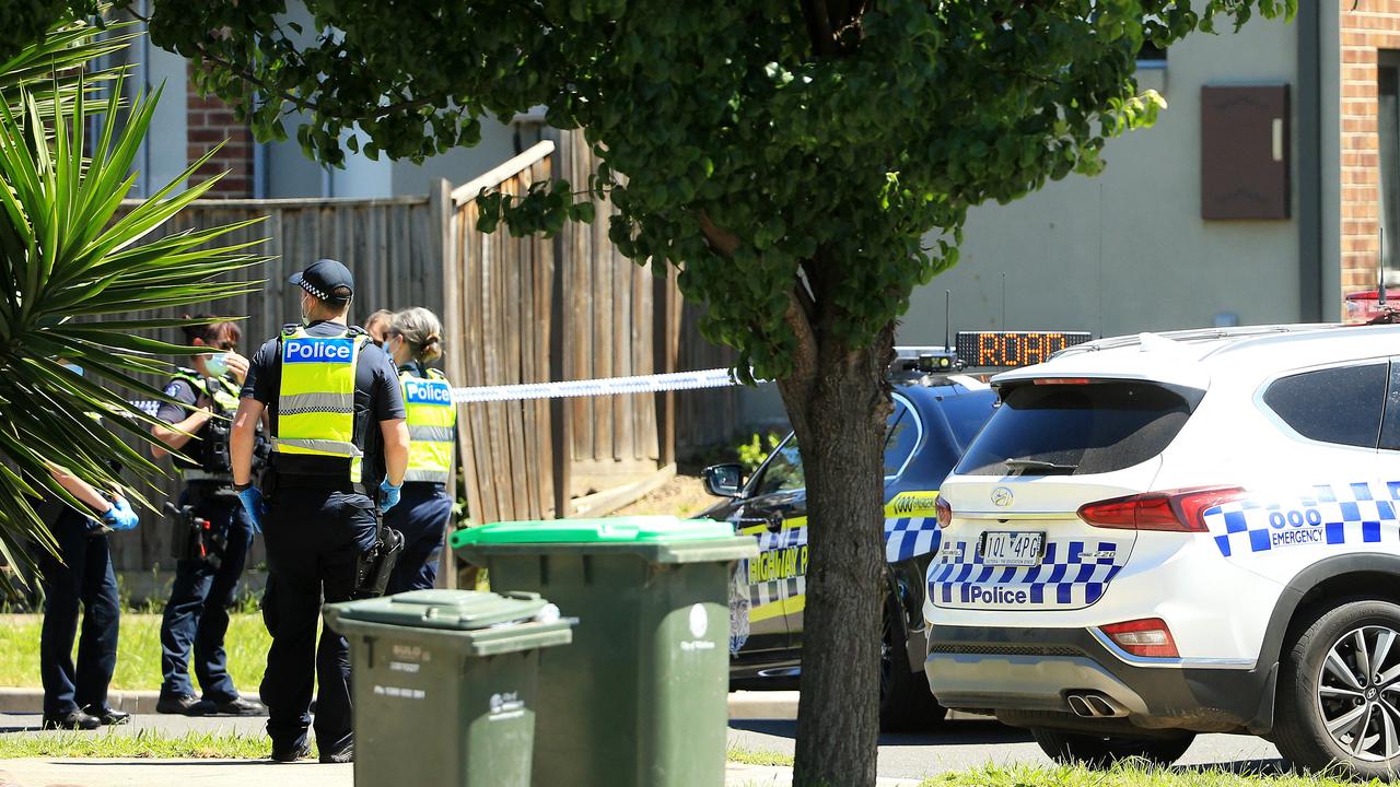 Police at the scene of Ms Manno’s death in Umbria Rd, Mernda. Picture: Mark Stewart