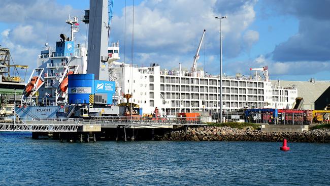 The vessel POLARIS 3, a livestock carrying ship docked in Townsville. Picture: Alix Sweeney.