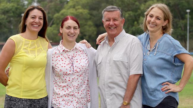 Bayside Council's Dr Christina Curry, volunteer Lucy Dean, former South Sydney Mayor Vic Smith and Lorin Mulhmann (Clubs NSW) at Mutch Park, Pagewood.