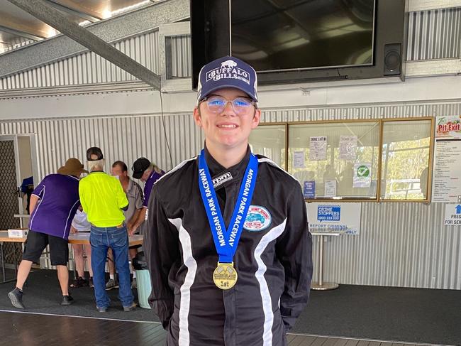 Oliver Seibel with his 2nd place car in Queensland State Sprint Series (Photo: Philip Seibel)