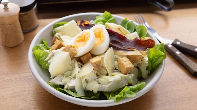 The chicken Caesar salad. Picture: David Kelly