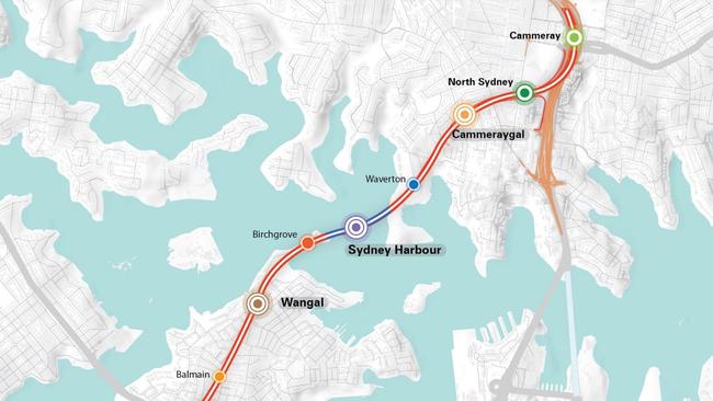 The tunnel will connect Rozelle with the north shore under Sydney Harbour.