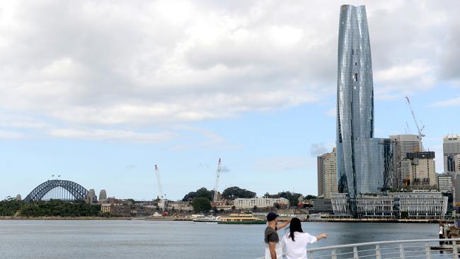 The Crown building at Barangaroo in Sydney. Picture: Jeremy Piper