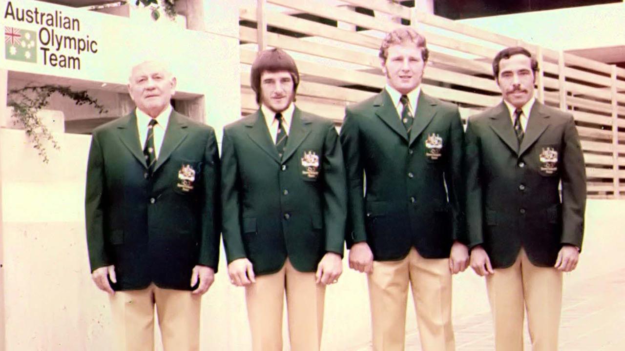 John Kinsela (far right) at the 1972 Munich Olympics