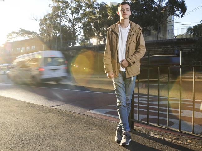 Engineering and science student David Shead said Sydney should emulate Los Angeles’ approach to underground highways. Picture: Dylan Robinson