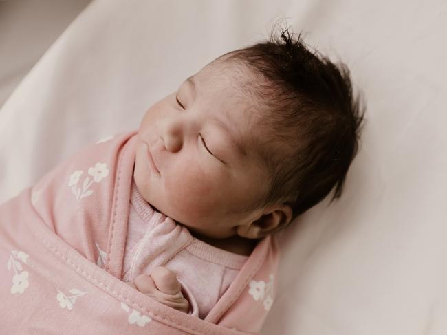 Parents - Rebecca and Ash James, Baby - Arielle Tina Prasad, DOB - 01/03/2025, Weight - 3.4kgs, From - Corio, Photo By Sugar Images