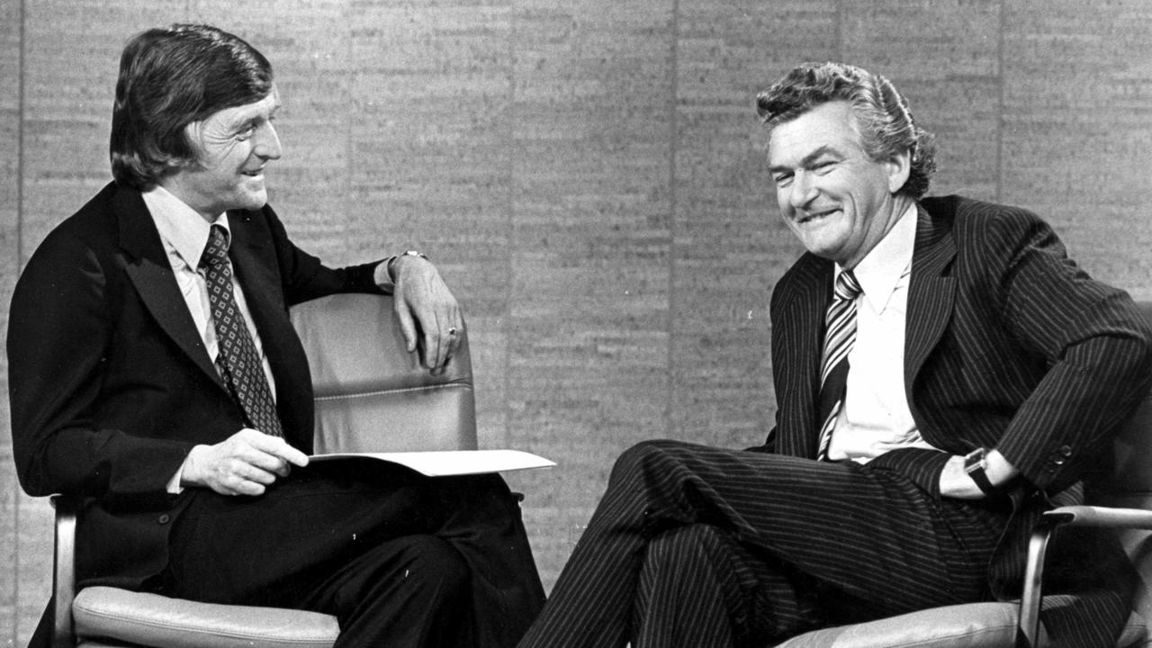 Then ACTU President Bob Hawke being interviewed by Michael Parkingson for his show on BBC in 1979.