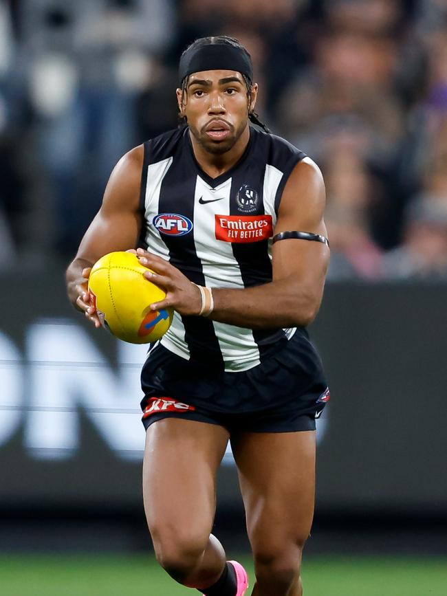 Isaac Quaynor has done some big jobs for the Magpies. Picture: Dylan Burns/AFL Photos via Getty Images