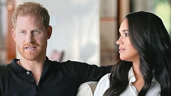 In the bombshell tell-all, Prince Harry claimed that his wife Meghan Markle booked a first-class ticket from Mexico to the UK for her father, Thomas Markle, media harassment. Picture: Netflix