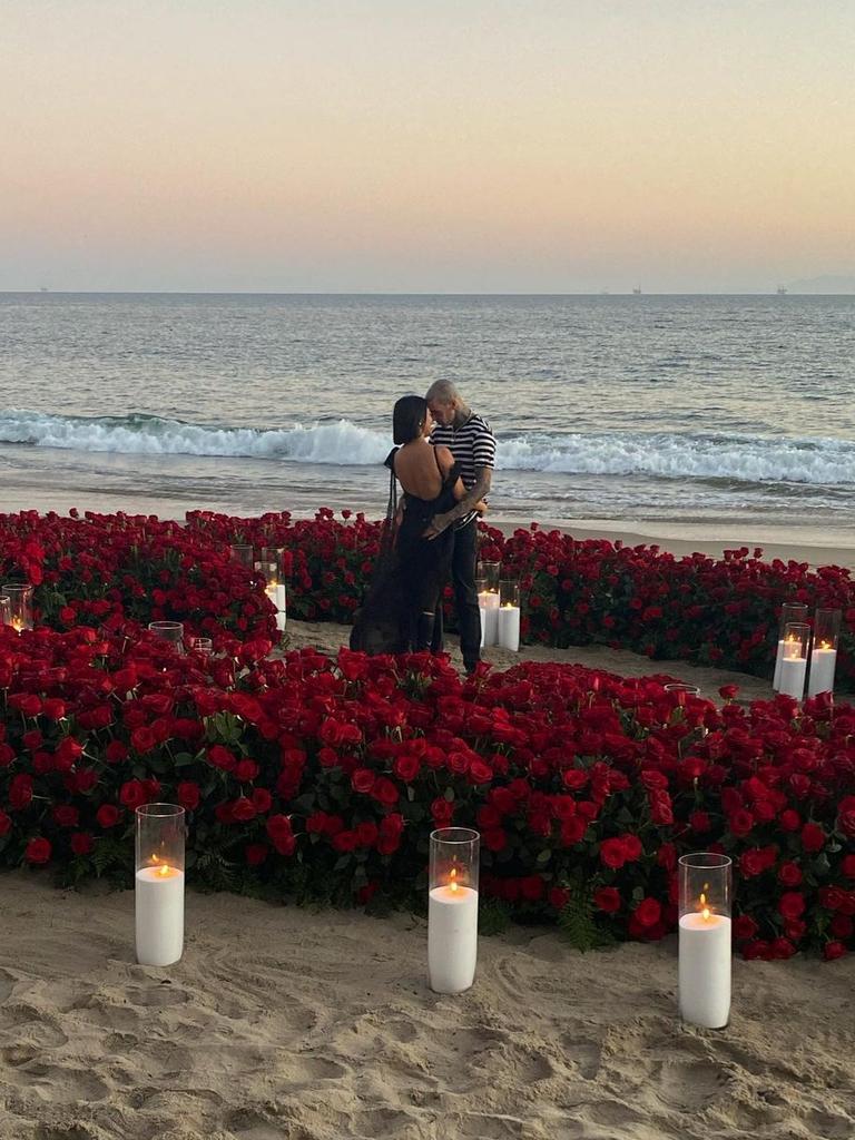 The couple’s engagement was shown on The Kardashians. Picture: Instagram