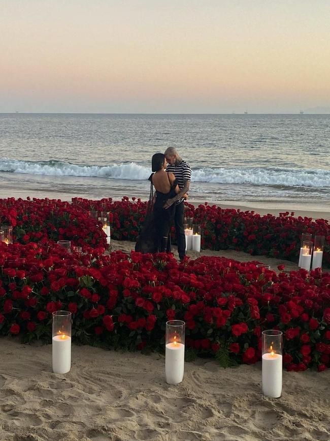 The couple’s engagement was shown on The Kardashians. Picture: Instagram