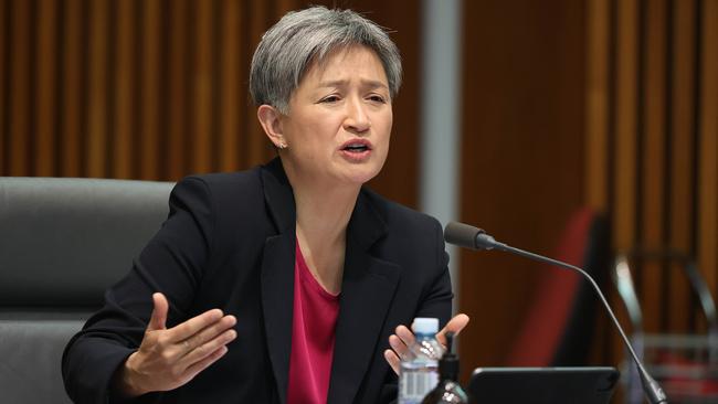 Penny Wong’s choice to ‘weaponise our difficulties with China for domestic political purposes suggests the opposition is still way short of being a responsible alternative government’. Picture: NCA Newswire / Gary Ramage