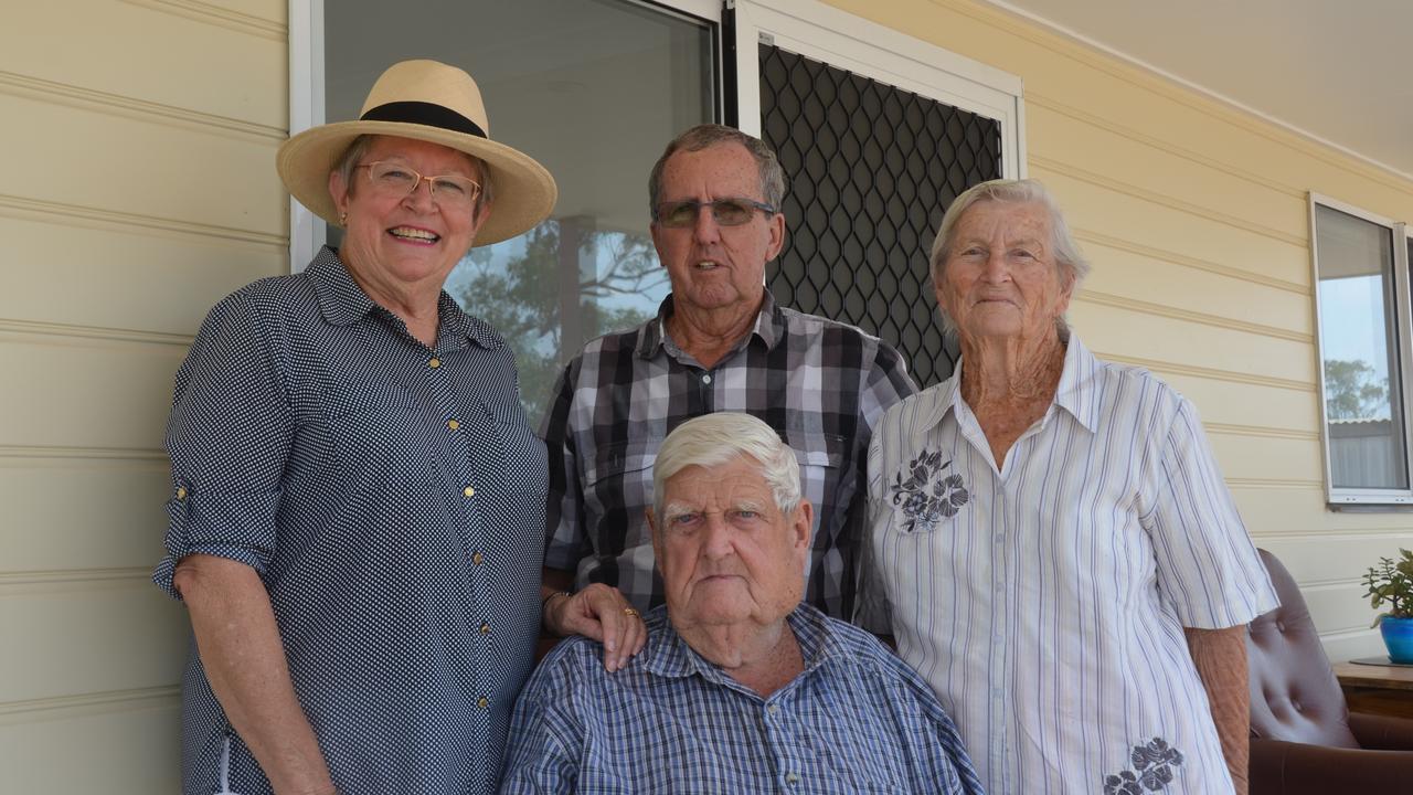 Board members Alex O'Neil and Col Vicary with Leichardt Lodge's new residents Shirley and Ralph Read.