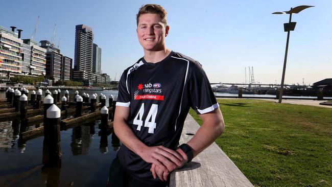 AFL draft hopeful 2016 Jacob Hopper at Docklands Melbourne.