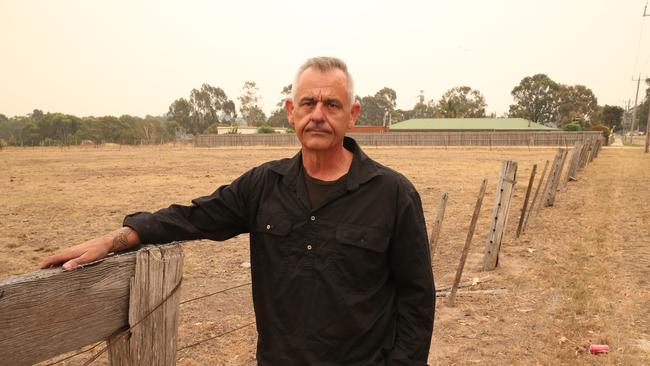 Myles Nichols lost his house in the fires at Sarsfield. Picture: David Crosling