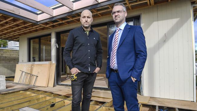 Residence Building managing director David Menner, left, with NDA Law's Joshua Michaels. Picture: Roy VanDerVegt