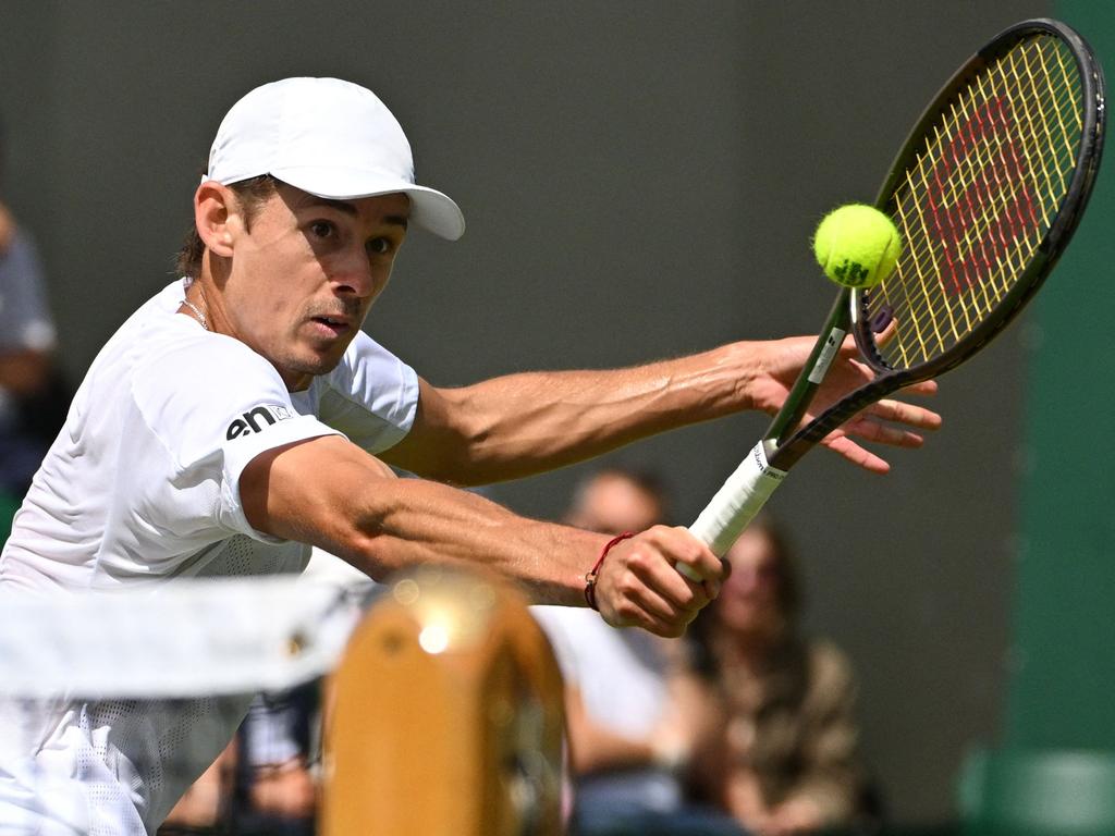 De Minaur crashed out of the event after holding a big lead. Picture: AFP