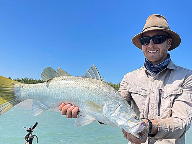 31/08/2023 - 1.	Jack Oswald battled Darwin Harbour’s windy conditions to win round four of the Top End Barra Series. Picture: Ben Banks