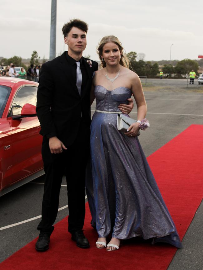 Mia Crawford and Caelan Allen at the 2023 Kepnock State High School formal.