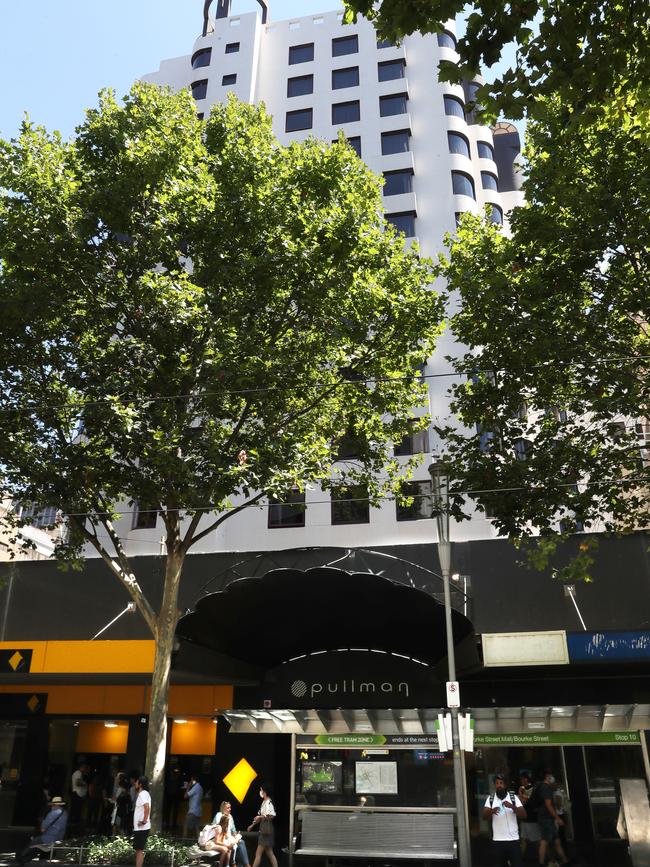 The Pullman Hotel in Melbourne’s CBD. Picture: David Crosling/NCA NewsWire.