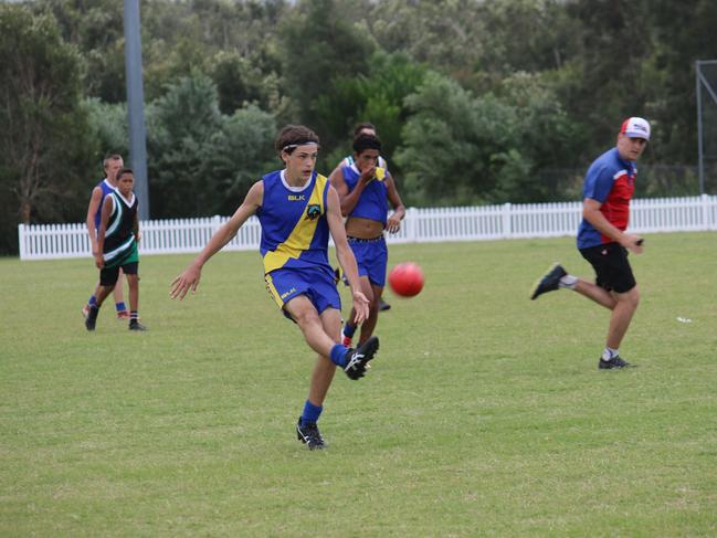 MT St Patrick’s College ruckman Jack Foggo playing at the AFLQ Schools Cup Northern Rivers Gala Day. Picture: Supplied.