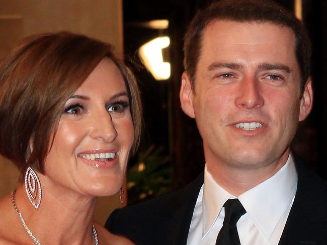 2011 Logies. Logie Awards. Red carpet arrivals. Karl Stefanovic with wife Cassandra Thorburn.