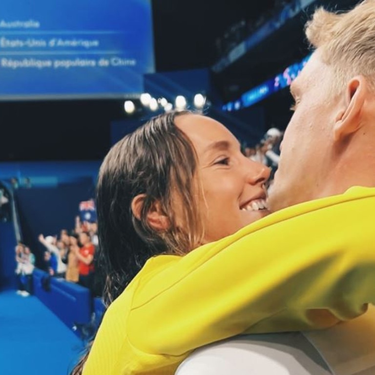 Emma McKeon social media post. Emma with her partner Cody Simpson. "What a year. Cant wait to see what 2025 brings. Always believe something magical is about to happen Happy New Year everybody"