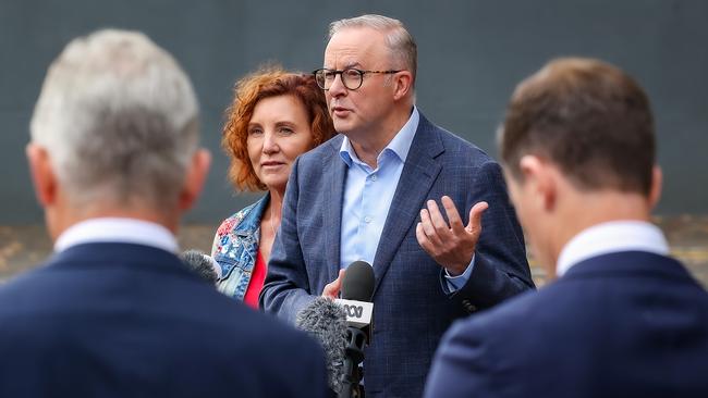 Prime Minister Anthony Albanese and Labor candidate Jodie Belyea.